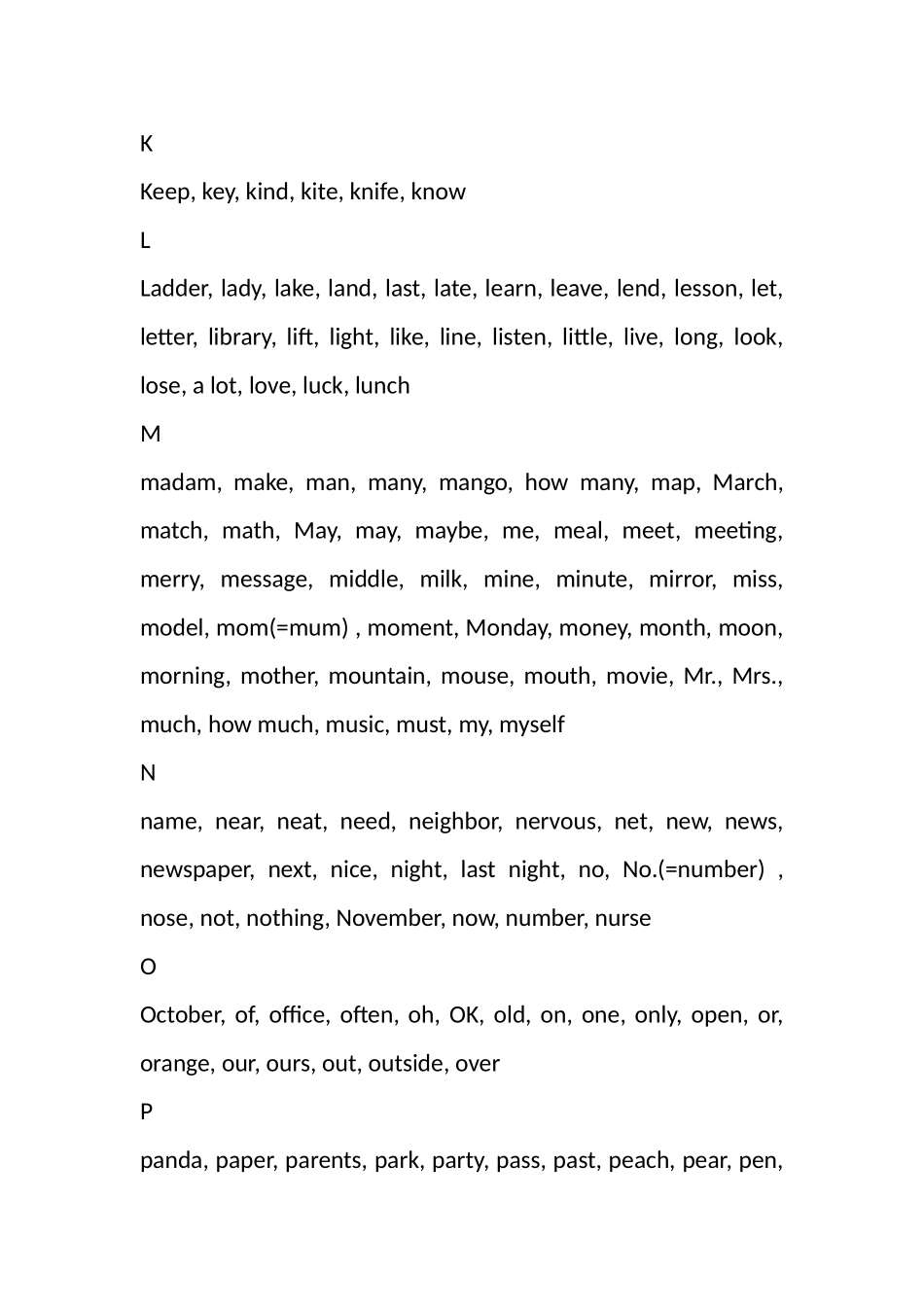 全国小学生英语竞赛备考词汇表_第3页