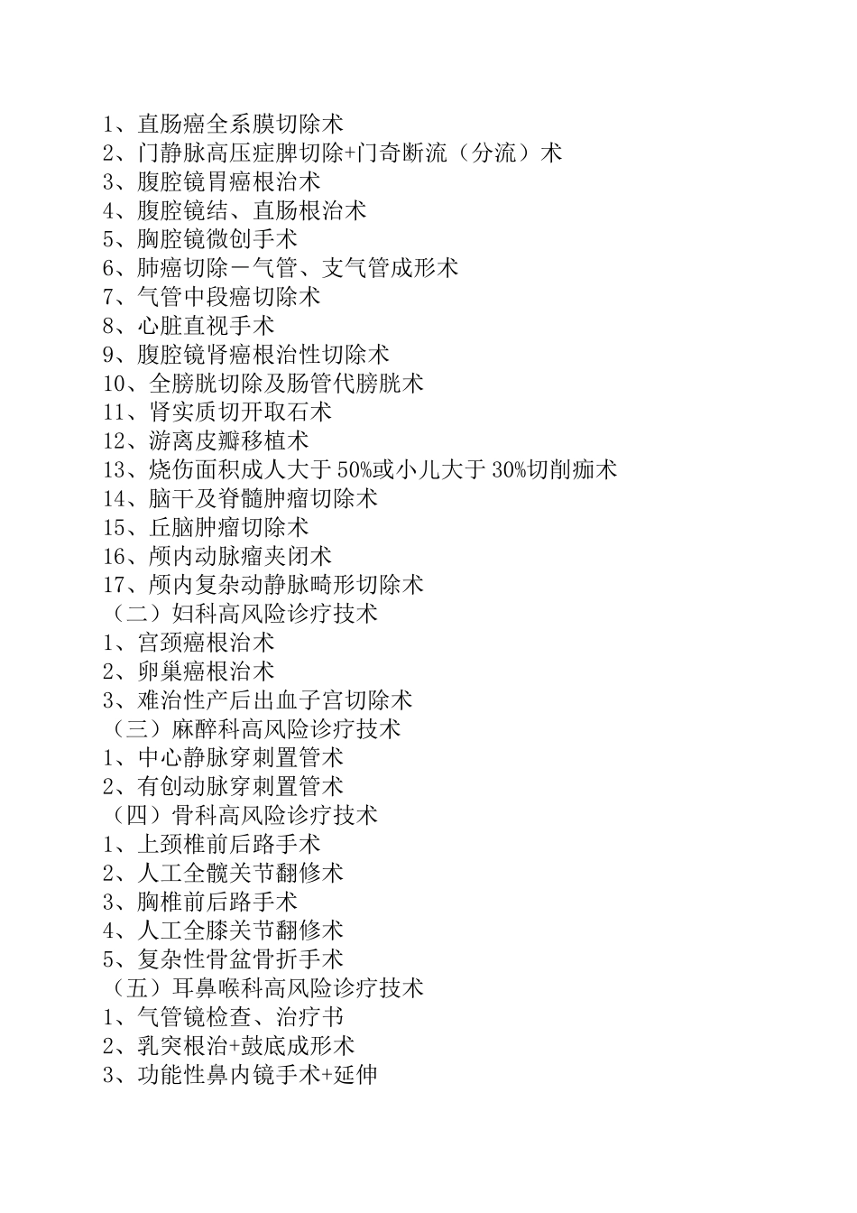 实施手术、麻醉、介入、腔镜诊疗等高风险诊疗技术操作授权管理制度与审批程序_第3页