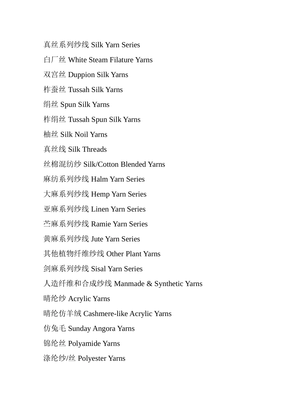 沙线类产品方面（面料）等英语单词梳理汇总_第2页