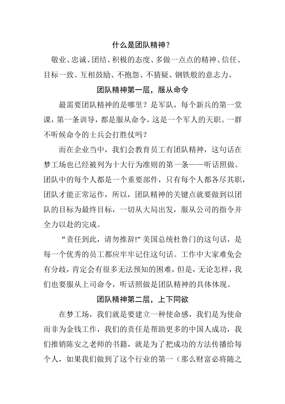 什么是团队精神？_第1页