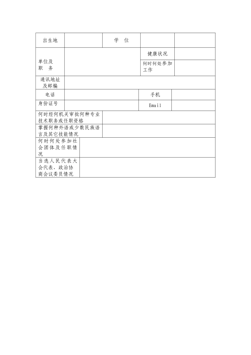 无党派人士登记表_第2页