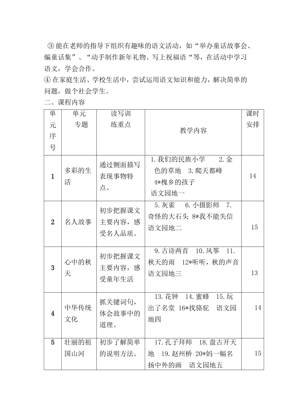 小学语文课程纲要（三年级上册）知识点梳理汇总_第3页
