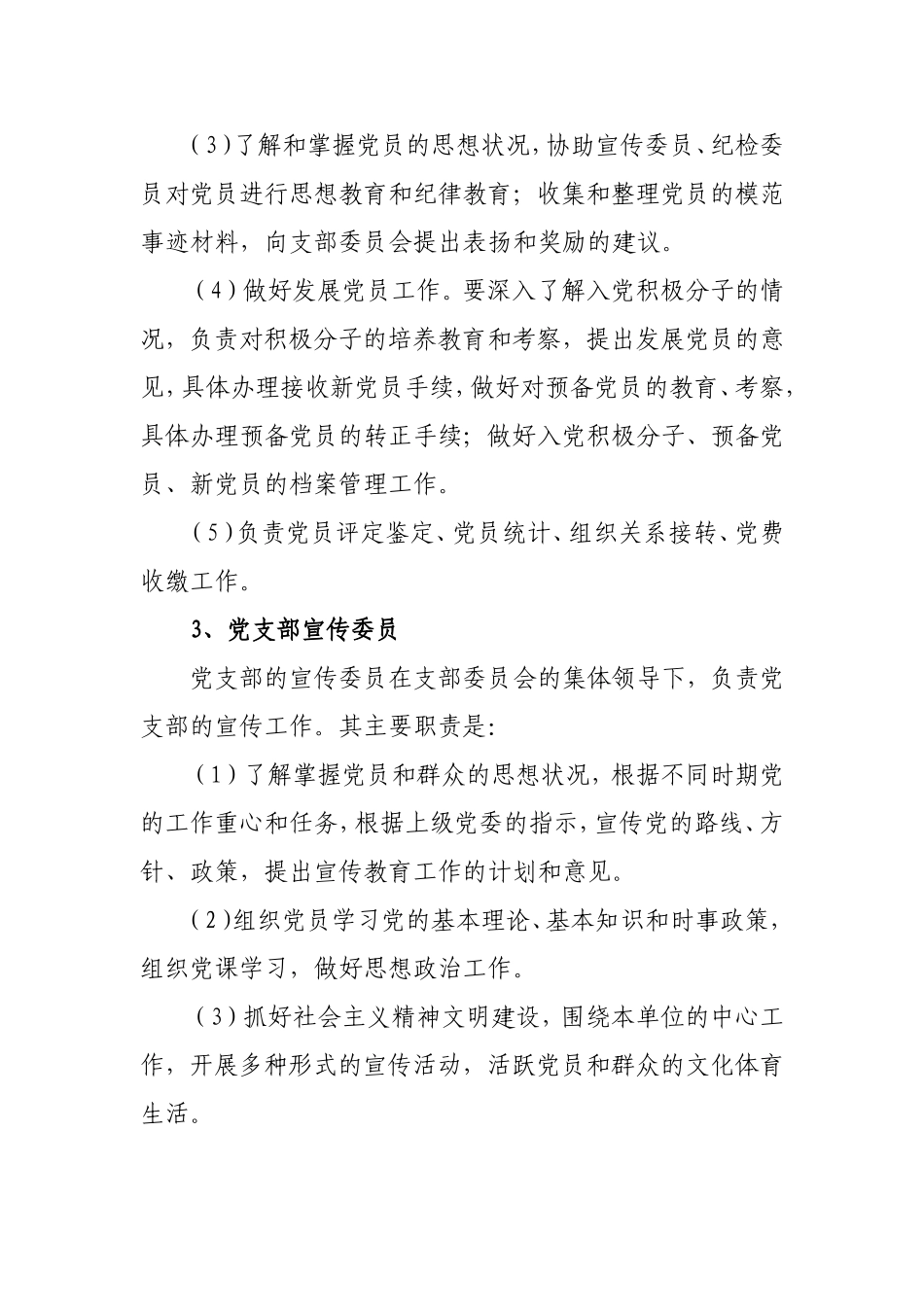 小学党支部领导班子成员职责分工_第3页