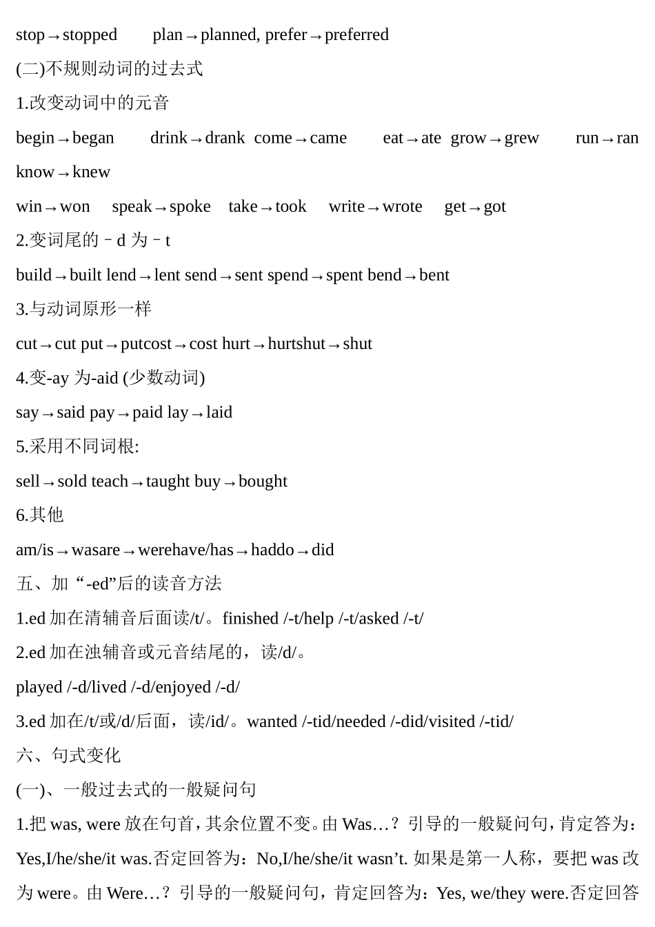 英语语法一般过去时的用法_第3页