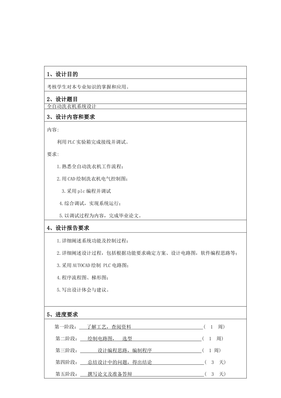职业技术学院电气工程与自动化系 全自动洗衣机PLC控制_第2页