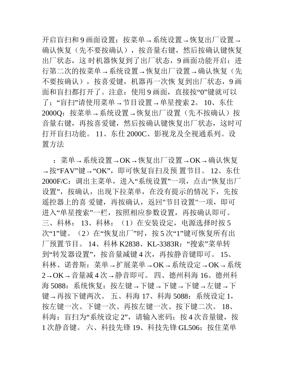 各种品牌卫星小锅接收器解密方法大全_第2页