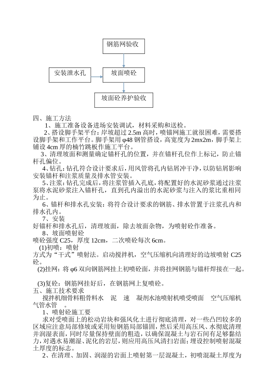 挂网锚喷支护工程施工方案_第2页