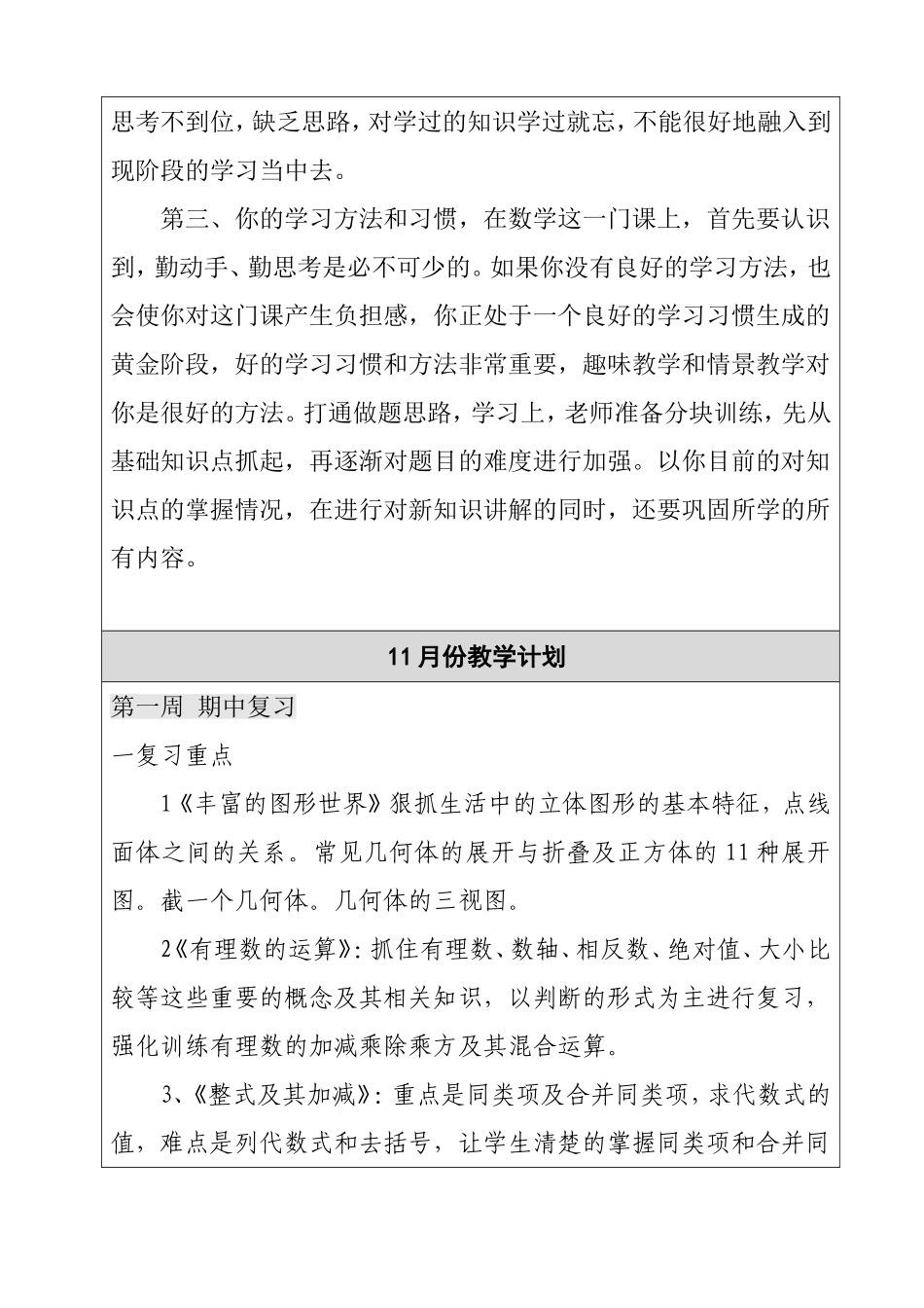 初一数学个性化辅导方案_第3页