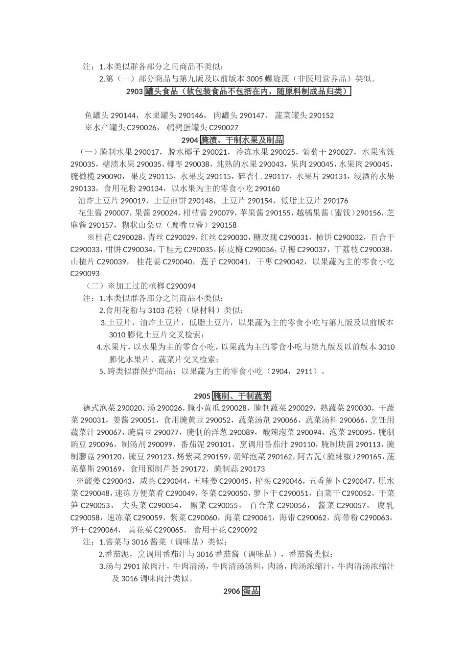 第二十九类动物类食品，以及日用或贮藏用的蔬菜及其他可食用的园艺产品_第2页