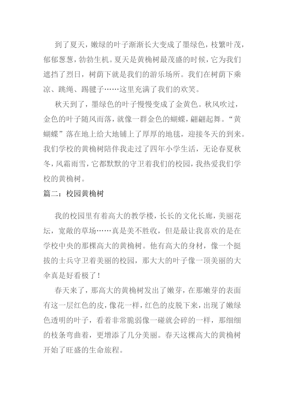 高大的黄桷树 作文_第3页