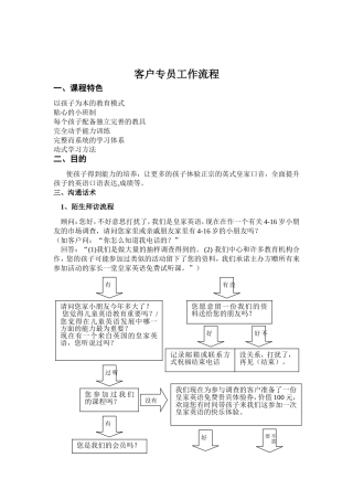 客户专员工作流程