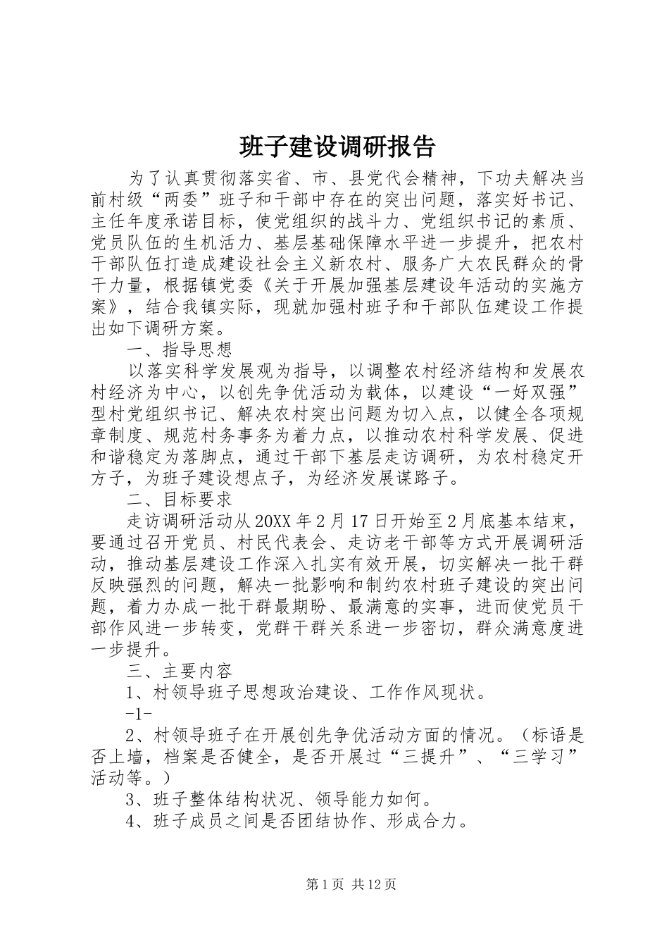 班子建设调研报告_第1页