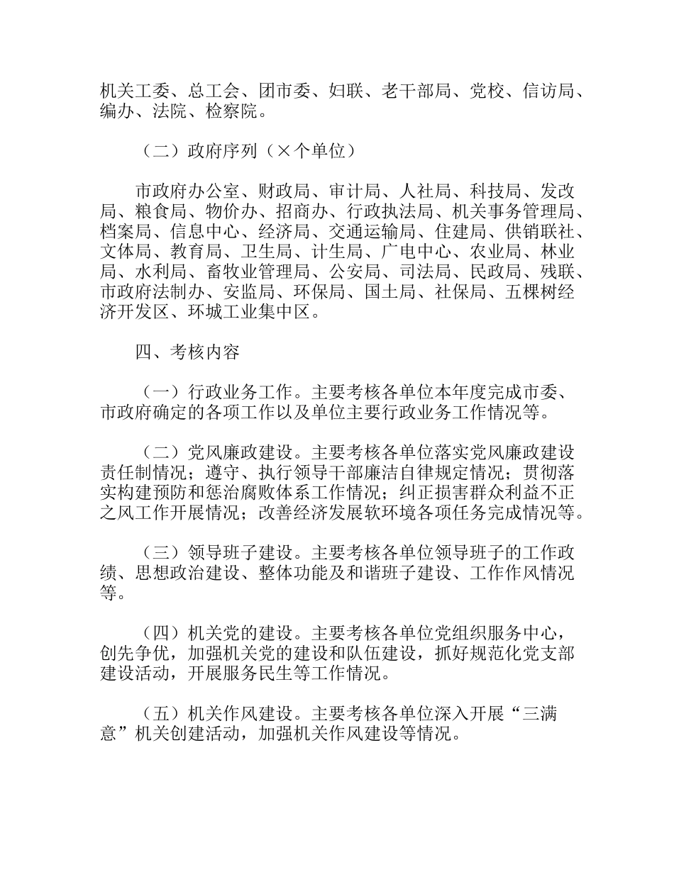 市直机关工作目标责任制考核办法_第2页