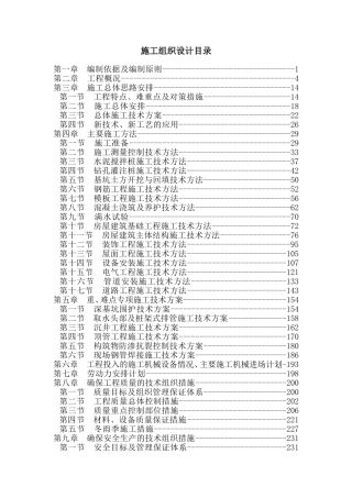 施工组织设计目录[2]
