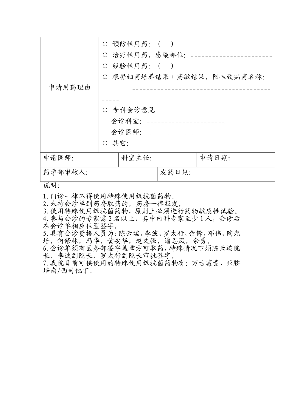 县人民医院特殊使用级抗生素临床应用管理流程_第3页