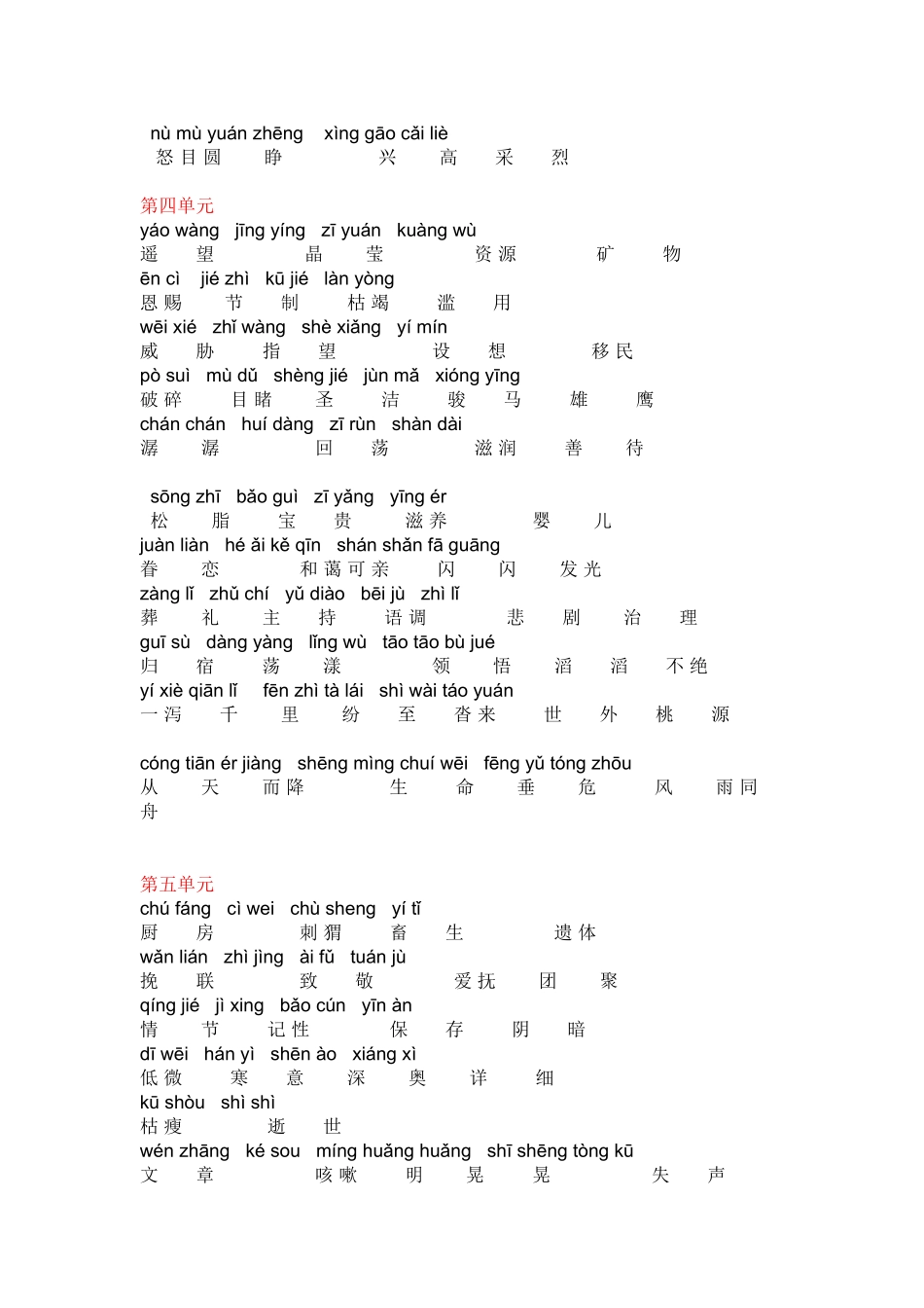 新课标小学六上语文的词语盘点（带拼音）_第3页
