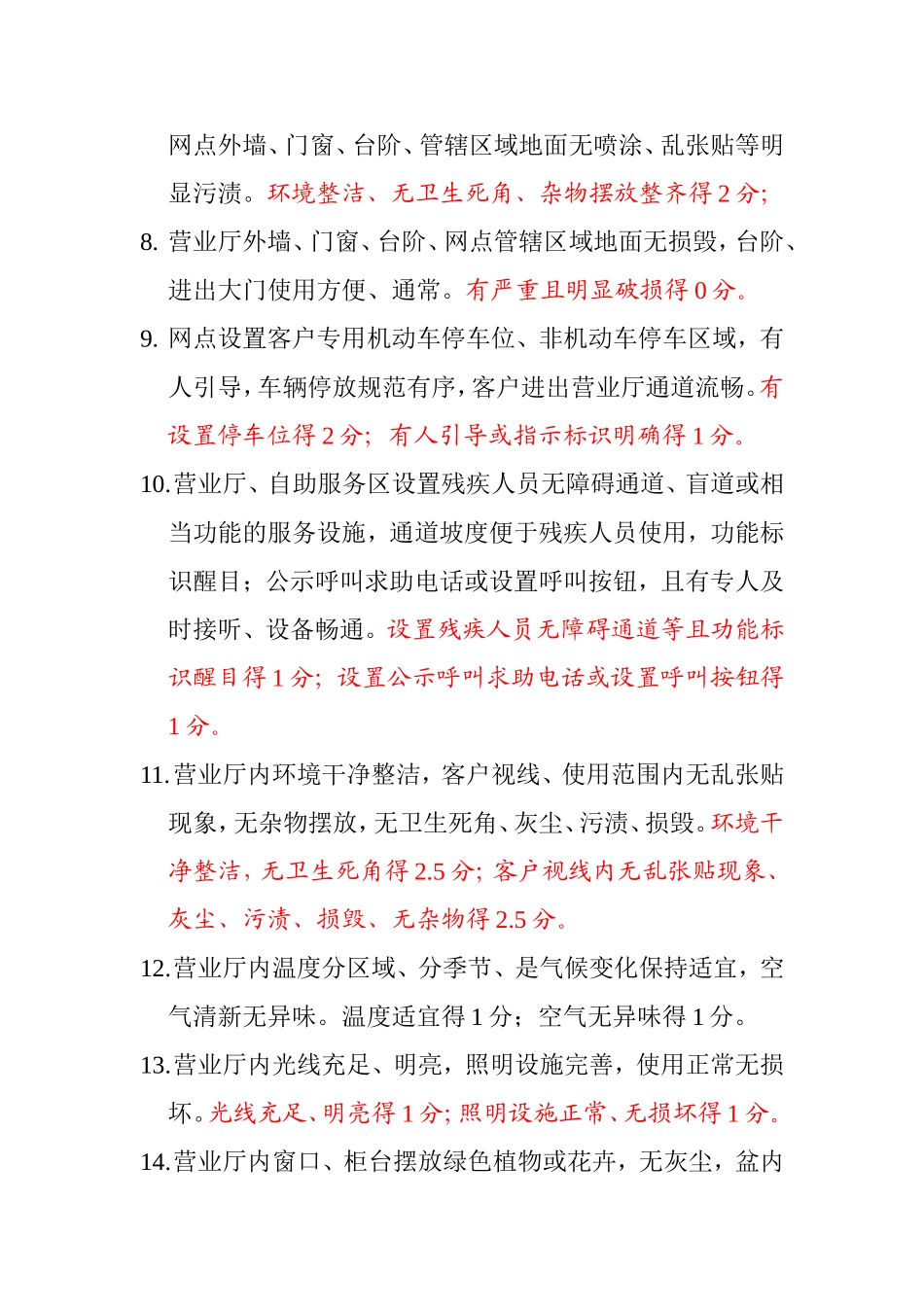 银行网点管理检查标准_第2页