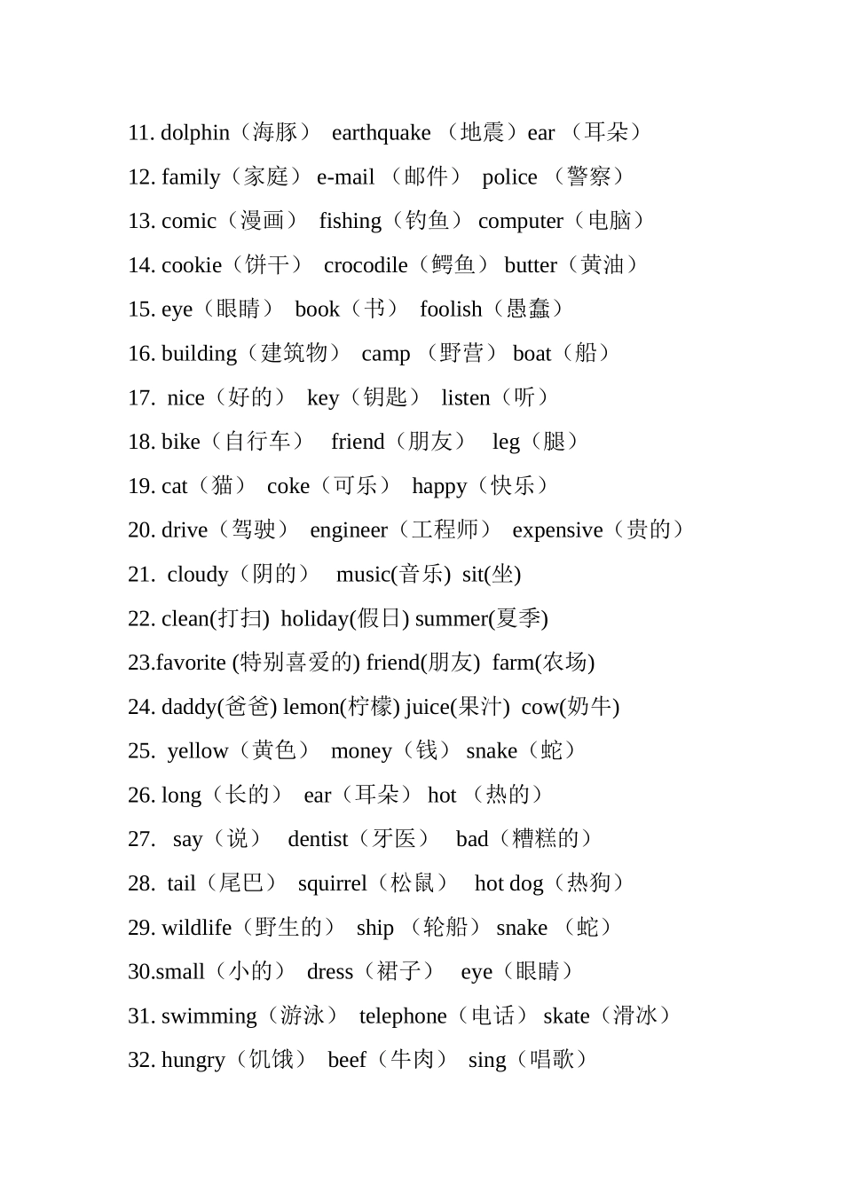 英语单词编故事方法及词汇_第3页