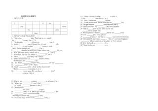 英语代词形式转换练习测试题