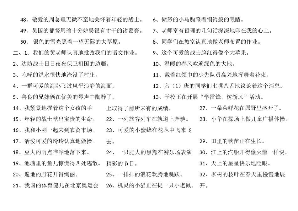 语文缩句练习汇总_第3页