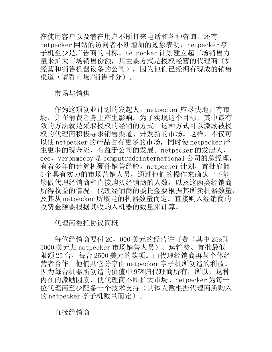 Netpecker公司商业计划书范例_第3页