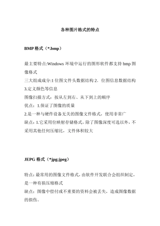 各种图片格式的特点