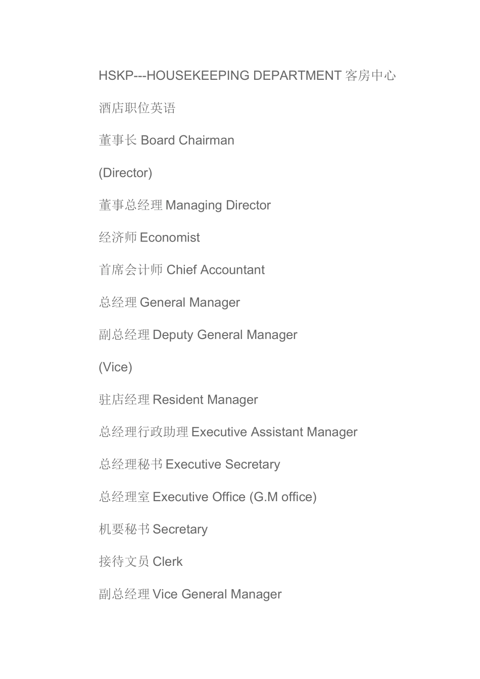 酒店各部门英文缩写_第3页