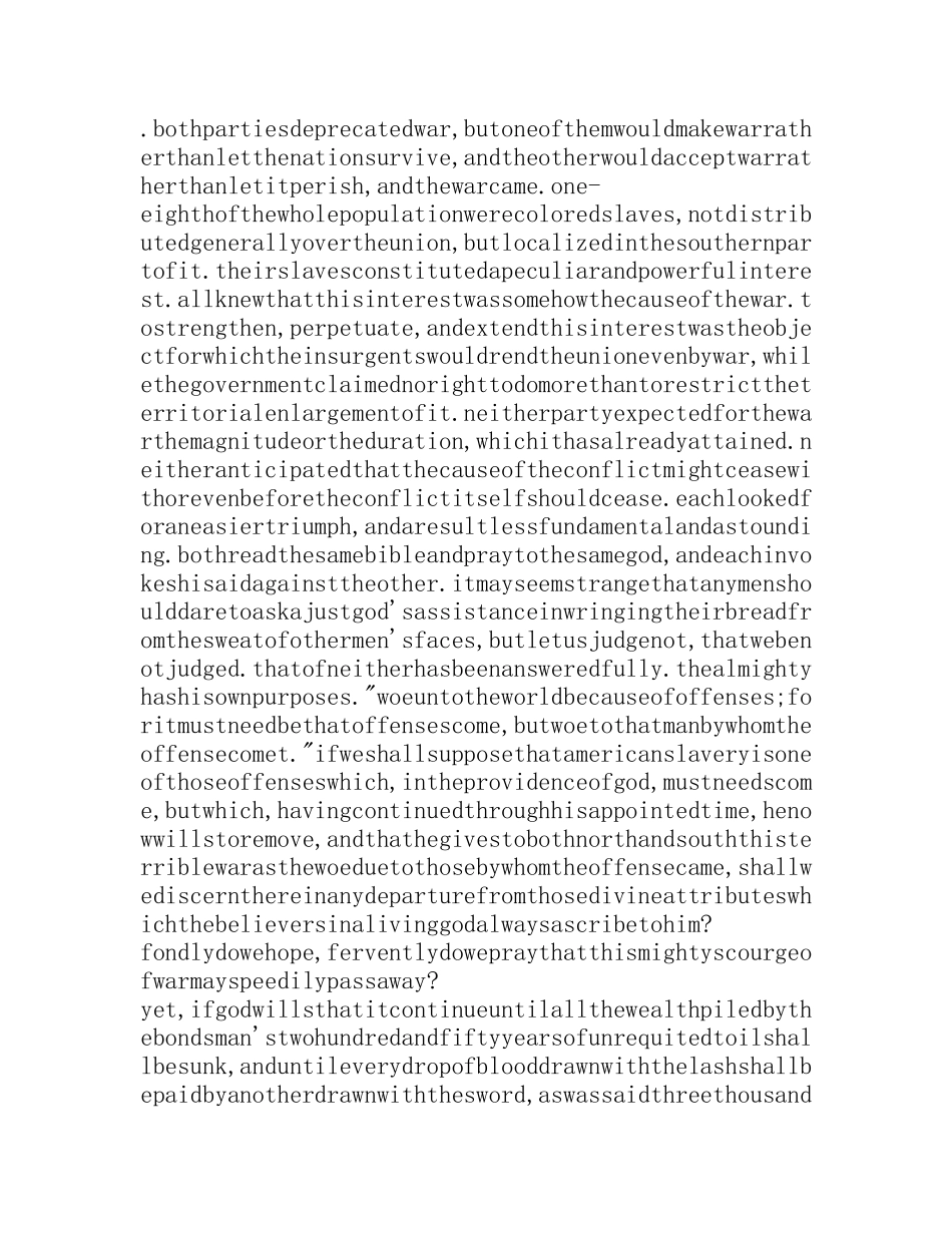 林肯第二次就职演说_第2页