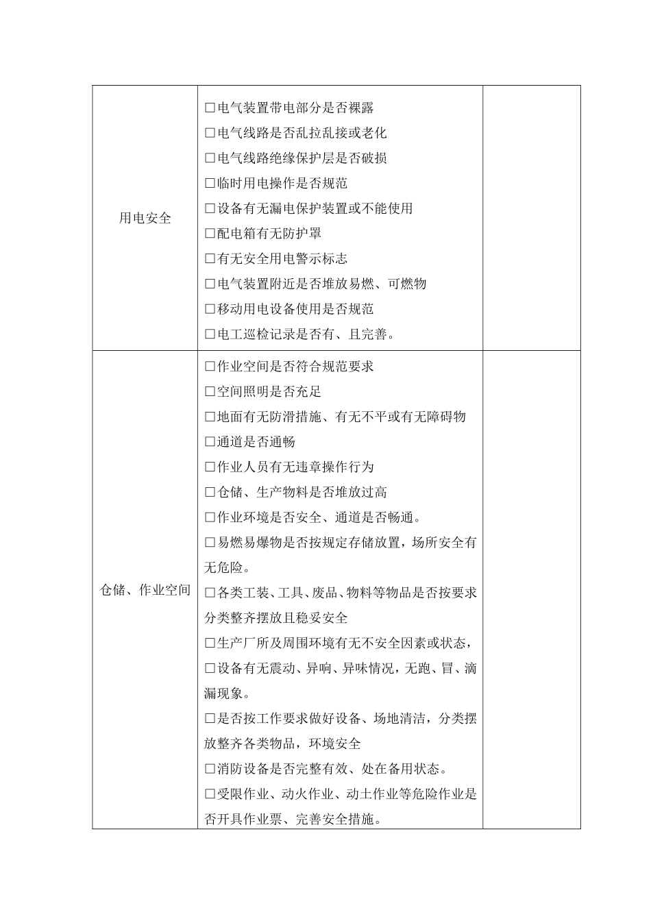 日常安全生产检查及整改记录表_第2页