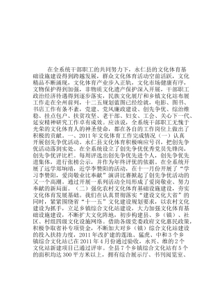 文化体育局工作总结及年工作计划