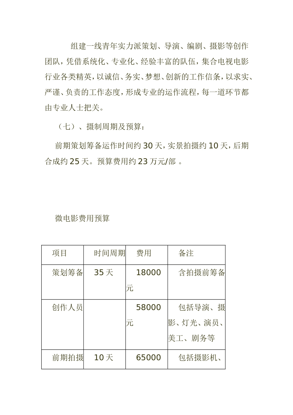 微电影报价策划方案_第2页