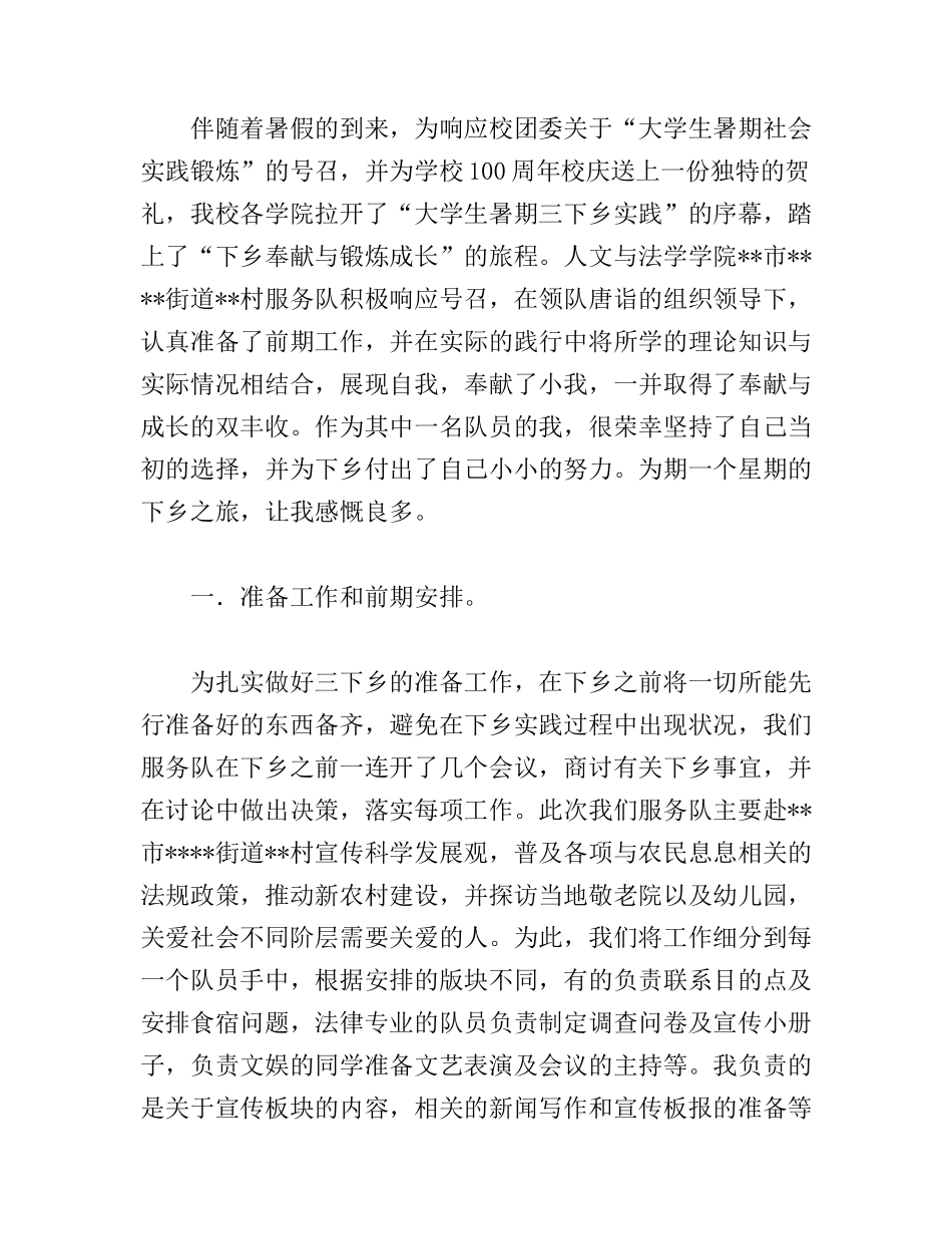 暑期三下乡实践个人总结_第2页