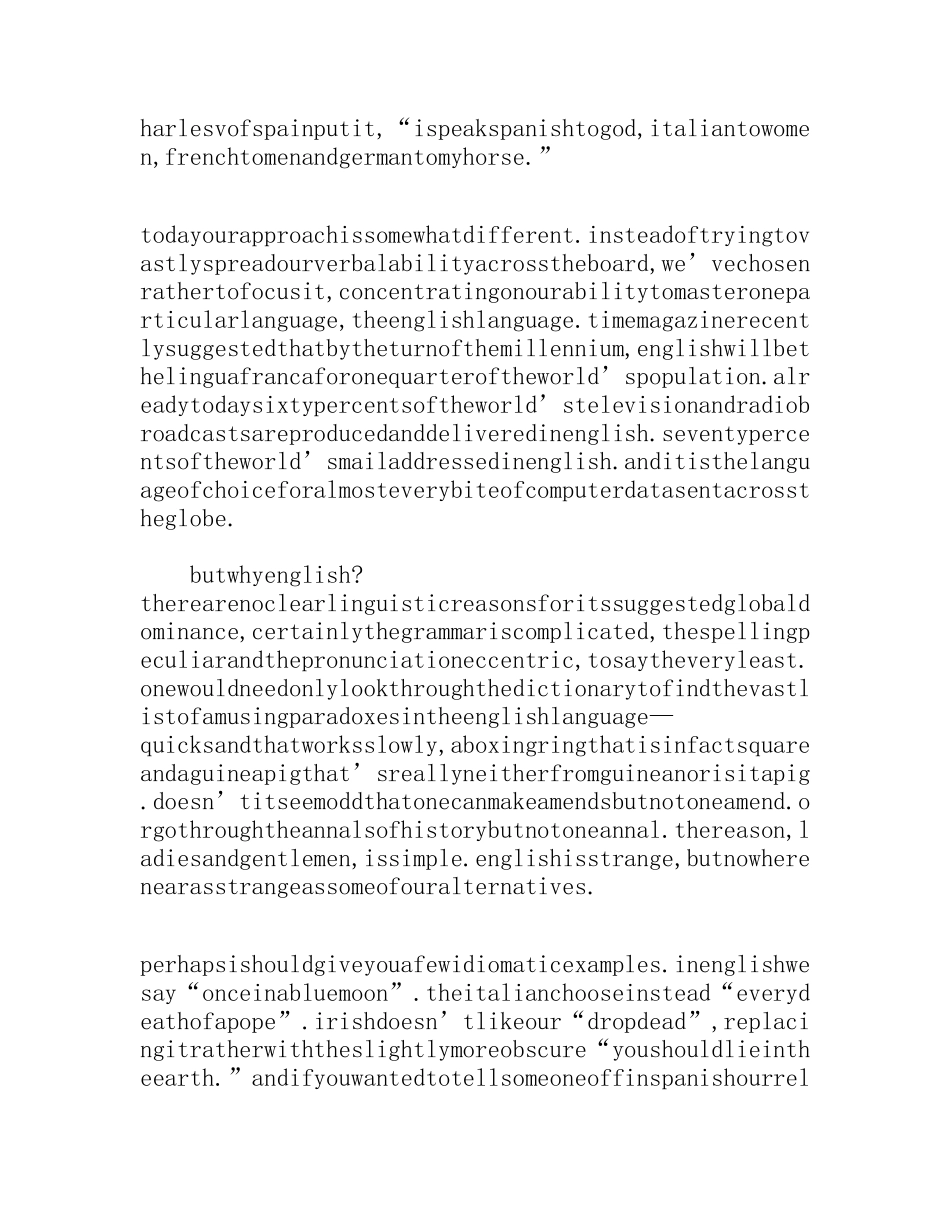 英语演讲全世界的通用语言_第2页