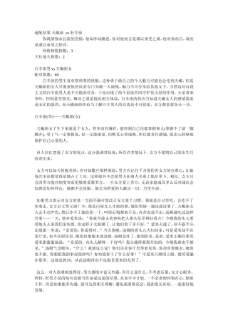 速配结果天蝎座.vs.牡羊座