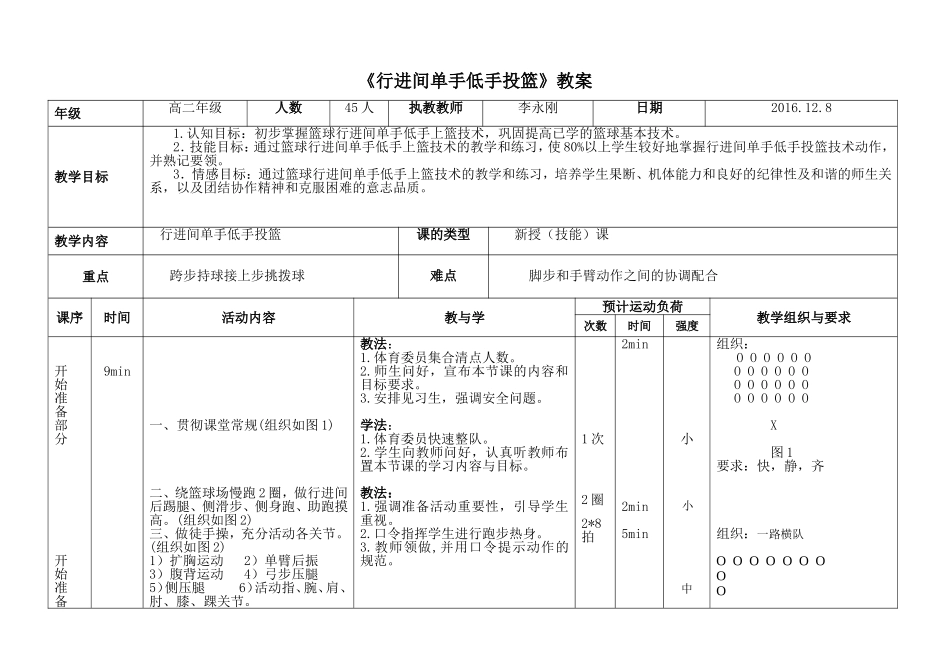 《行进间单手低手投篮》教案_第1页