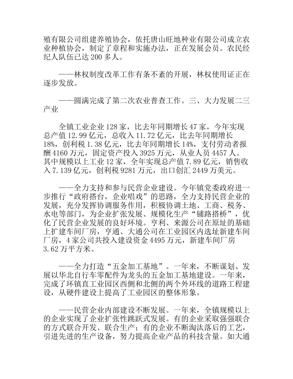 镇党委书记个人述职述廉报告_第3页