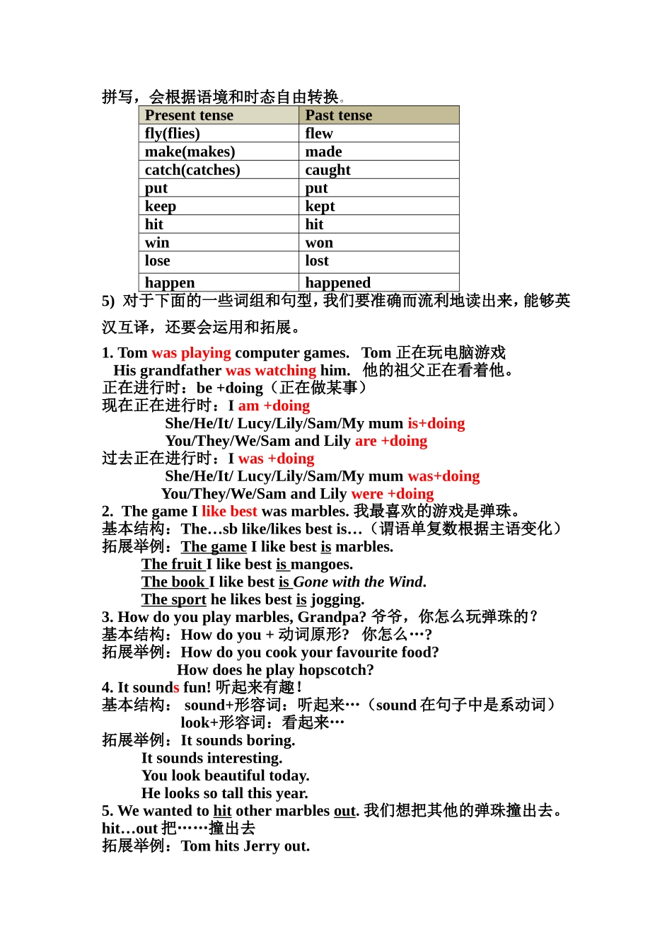 《朗文英语4A》复习提要Chapter3：Whenourgrandparentswereyoung_第3页