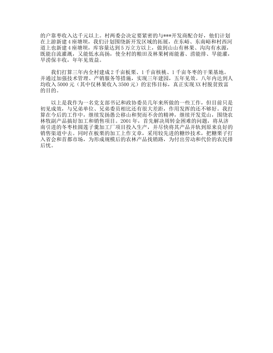 村支部书记总结述职报告_第3页