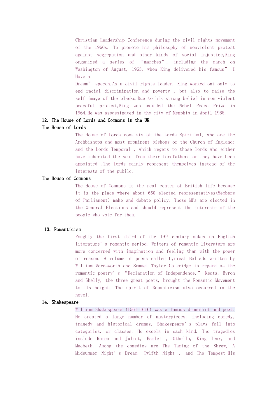 英语国家概况名词解释复习范围_第3页