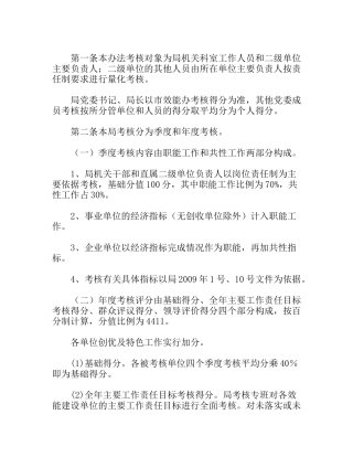 机关效能建设考核办法