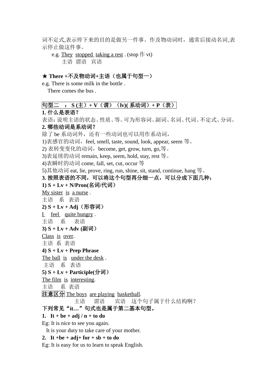 英语五个基本句式及句子成分_第3页