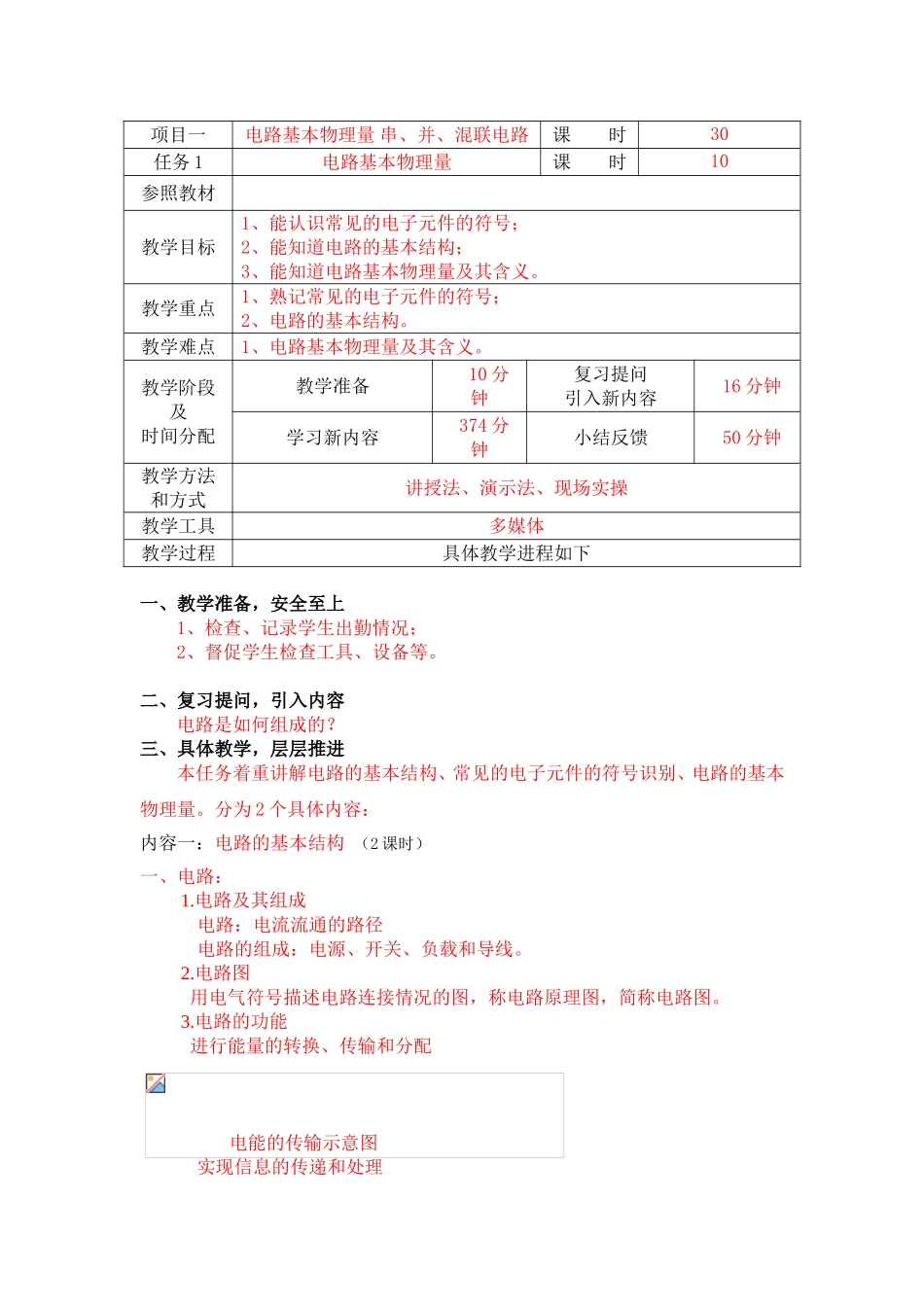 《汽车电工电子技术基础》课程教学计划_第3页