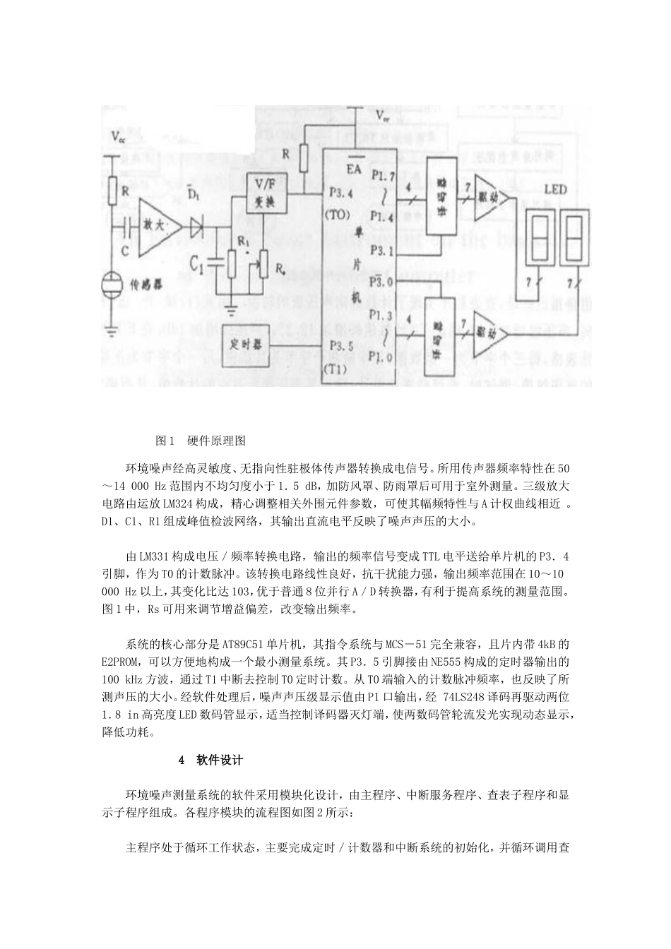基于89C51单片机的环境噪声测量仪_第2页