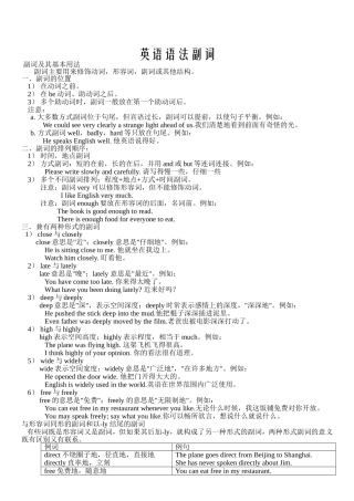 英语语法副词