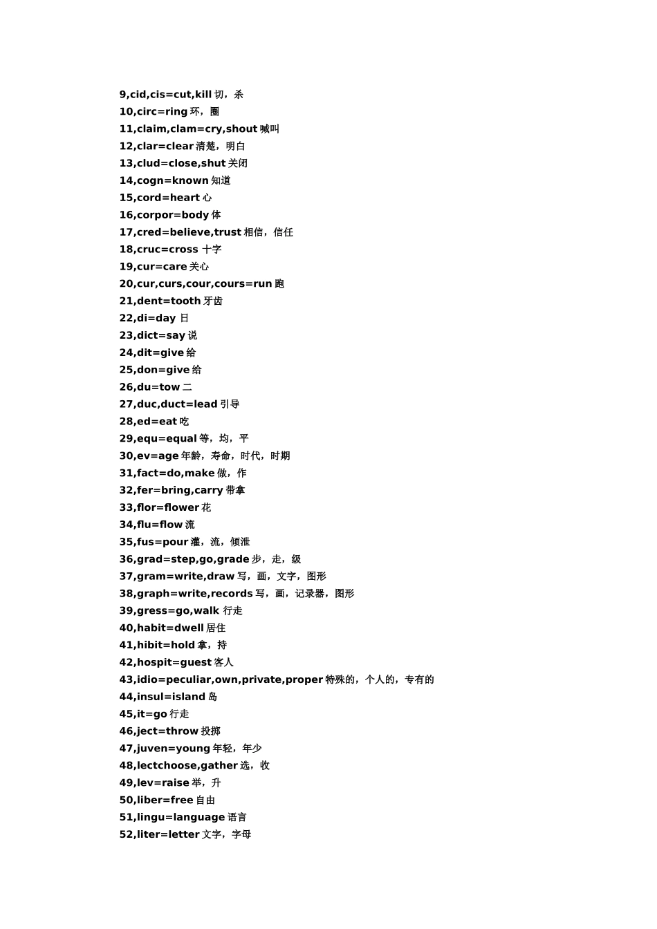 英语中最常用的252个词根_第2页