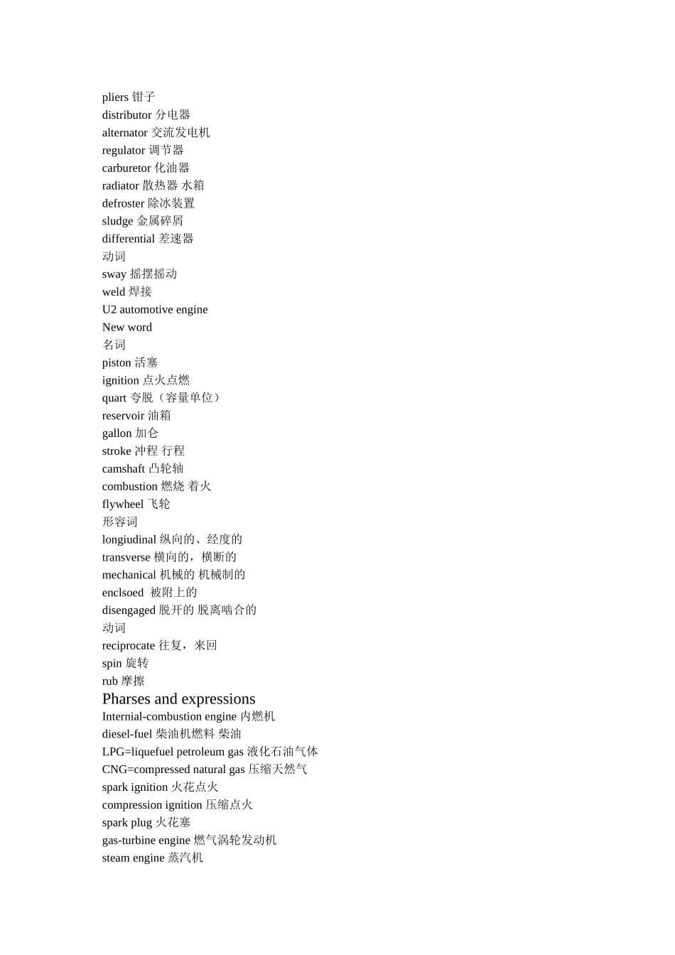 吉林大学汽车专业英语单词总结_第2页