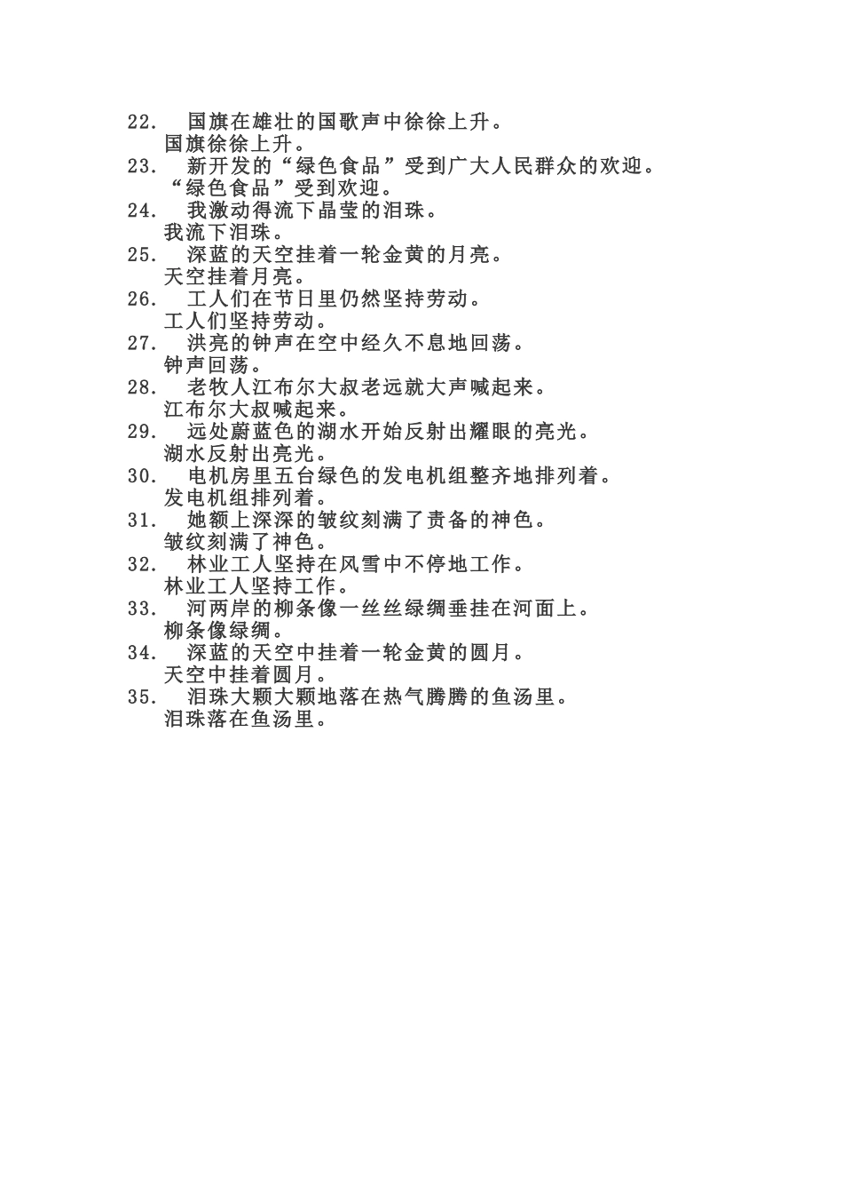 小学语文缩句练习_第2页