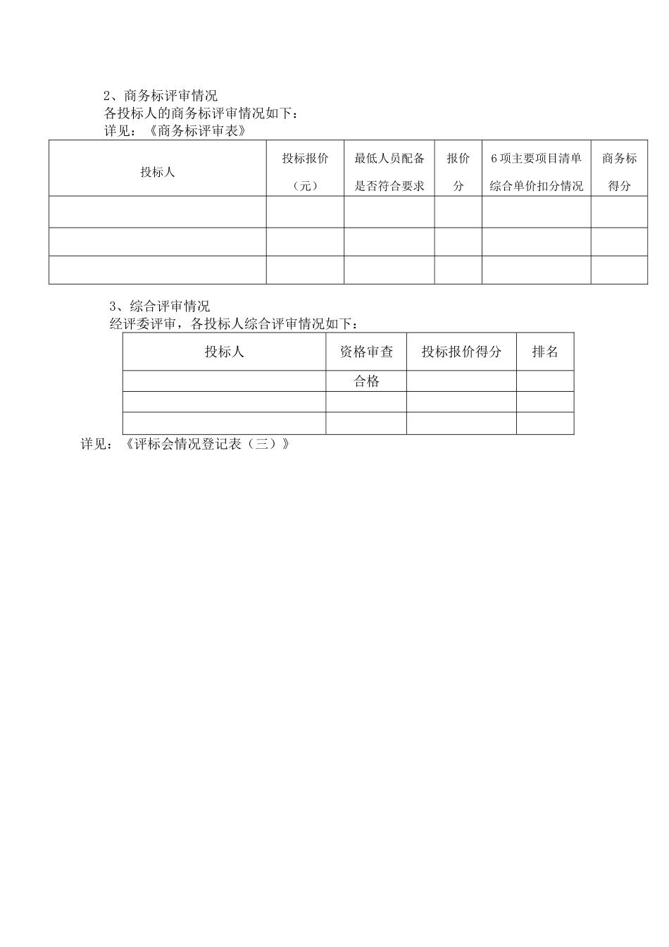评标报告通用模板_第3页