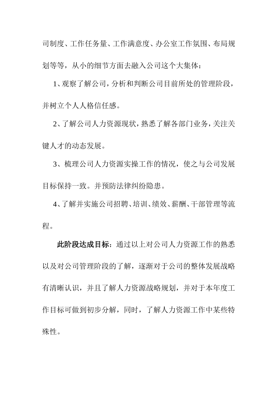 新入职人力经理工作计划书_第2页