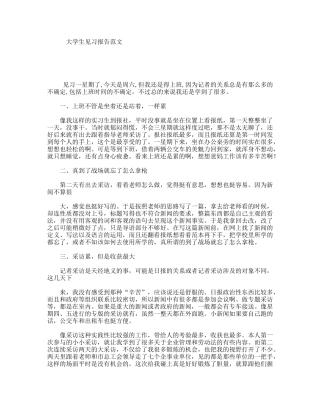 大学生见习报告范文